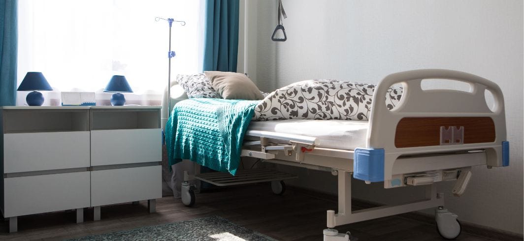a bedroom in a care home concept medical negligence care home abuse and neglect client