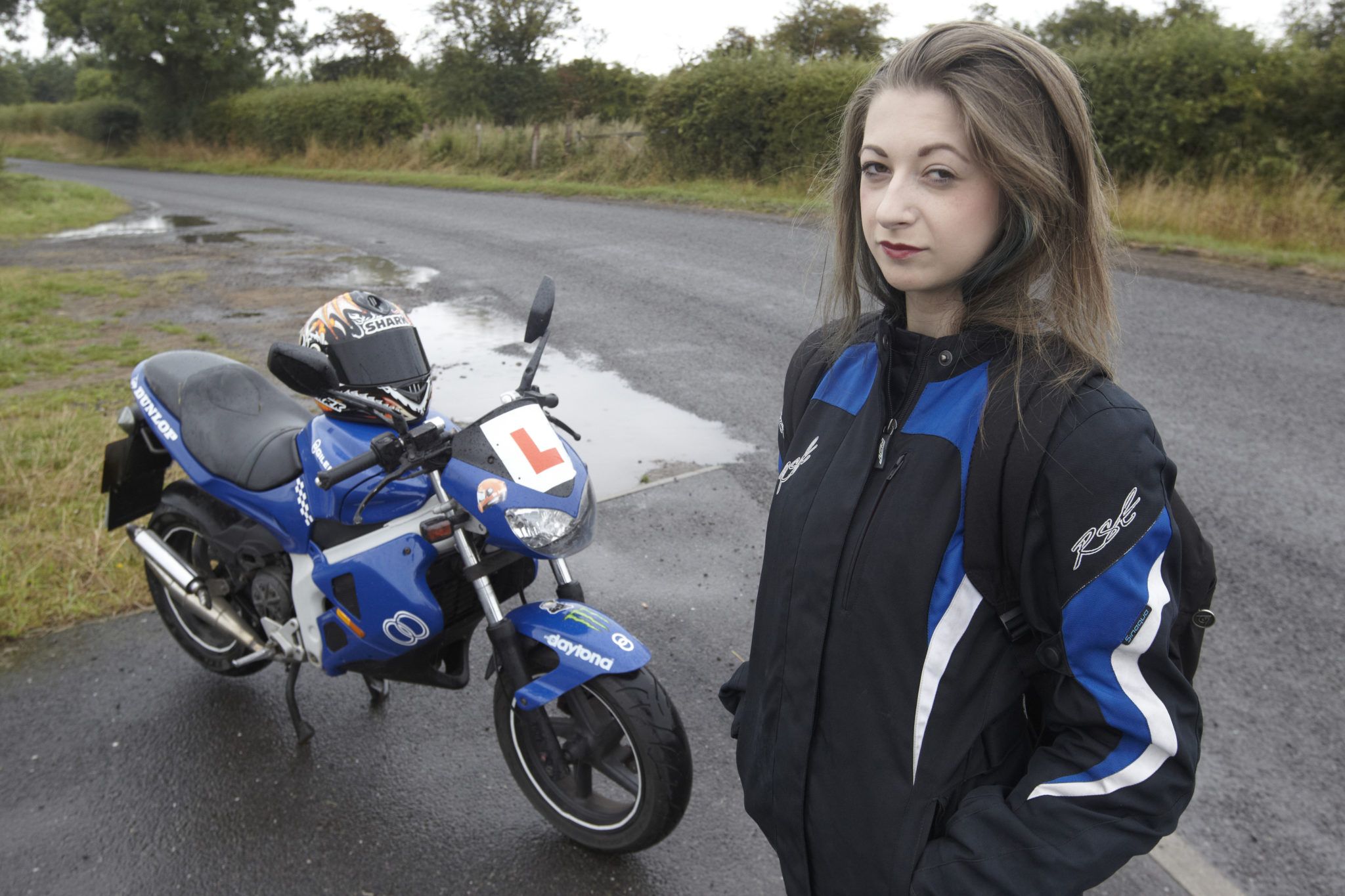 Carrie Dickenson with her motorbike