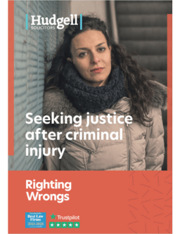hudgell solicitors seeking justice after criminal injury brochure