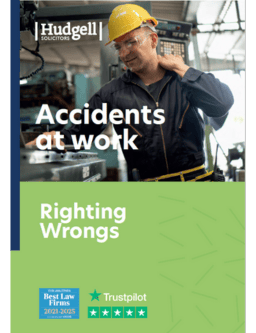 hudgell solicitors accidents and injury at work brochure cover