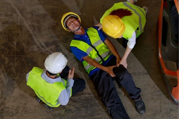 worker injured as a result of a forklift accident at work