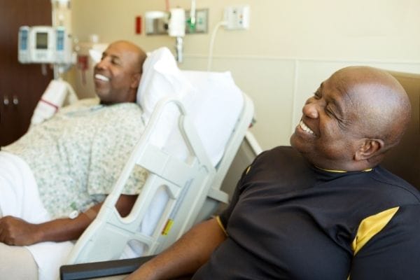Hospital patient and visitor