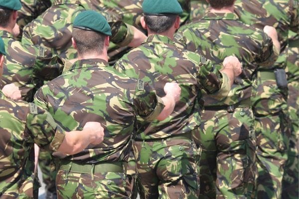 british royal marines on parade