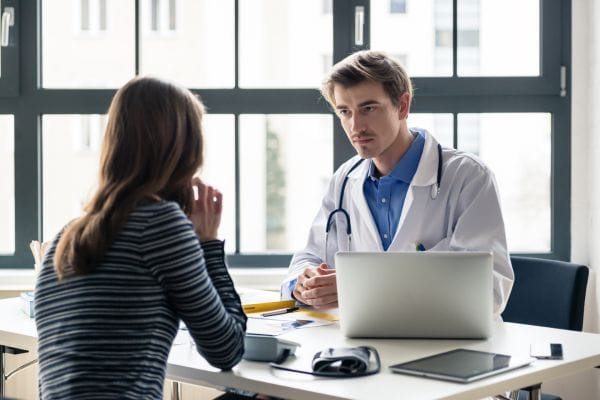 young doctor and patient consultation