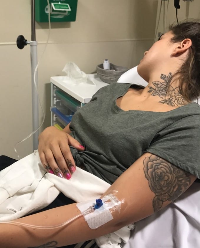 Jodie in hospital