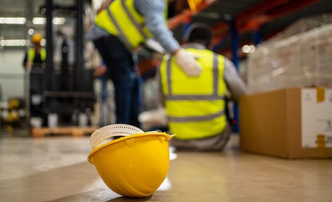 accident in a warehouse concept personal injury accidents and injury at work feature