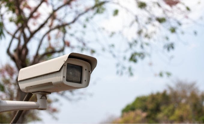 cctv cameras installed outside on the road for safety concept personal injury road traffic accident