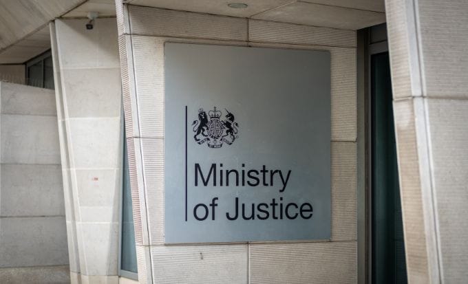 ministry of justice sign outside the government building concept civil liberties feature