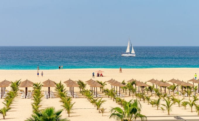 view of the beach and the sea at a cape verde resort concept accidents abroad group holiday sickness claims feature