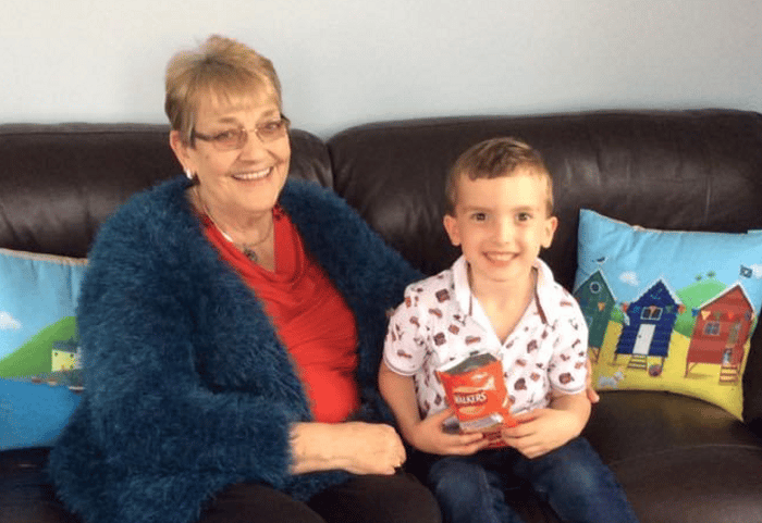 Maureen Gater and her grandson John