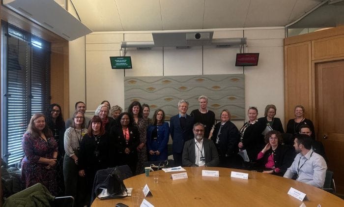 elizabeth maliakal with sia at appg concept medical negligence spinal injury rehabilitation
