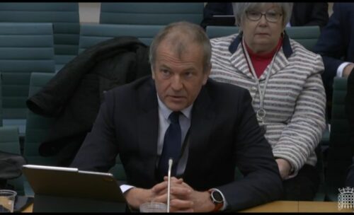 neil-hudgell-of-hudgell-solicitors-giving-evidence-to-mps-at-westminster-regarding-the-post-office-scandal